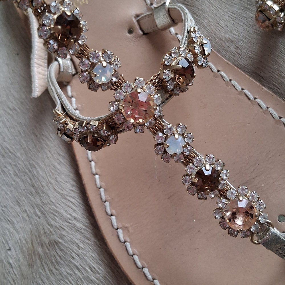 Handmade Caprese Capri Sandals Made In Italy - Picture 6 of 14